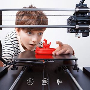 HZHNS PLA 3D Printer Filament, 1.75mm 3D Printing Consumables Bundle 1KG/2.2lb, 0.25KG/Spool 4 Colors Pack - Blue, Black, White, Red