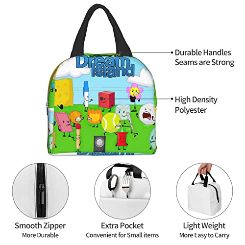 Battle For Bfdi Lunch Box Insulation Bags Suitable For Packed Lunches For Teenager