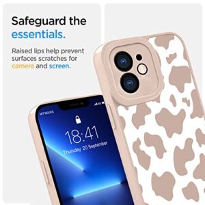 OOK Compatible with iPhone 11 Case Cute Cow Print Fashion Slim Lightweight Camera Protective Soft Flexible TPU Rubber for iPhone 11 with [Screen Protector]-Pink