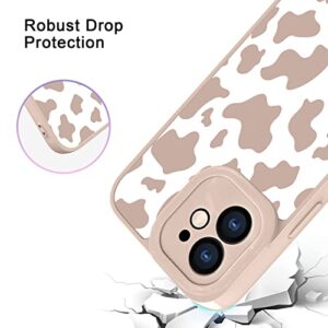 OOK Compatible with iPhone 11 Case Cute Cow Print Fashion Slim Lightweight Camera Protective Soft Flexible TPU Rubber for iPhone 11 with [Screen Protector]-Pink