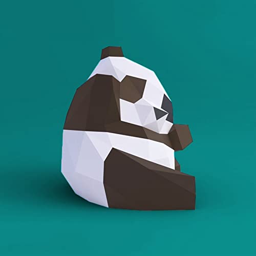 BICCQ 3D Geometric Panda Decoration Paper Film Handmade DIY Animal Creative Home Decoration Gift(Cardboard) (Size : B)