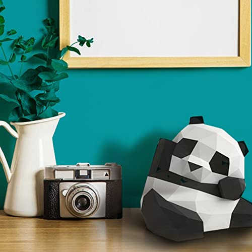 BICCQ 3D Geometric Panda Decoration Paper Film Handmade DIY Animal Creative Home Decoration Gift(Cardboard) (Size : B)