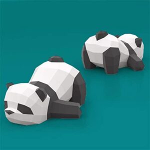 BICCQ 3D Geometric Panda Decoration Paper Film Handmade DIY Animal Creative Home Decoration Gift(Cardboard) (Size : B)