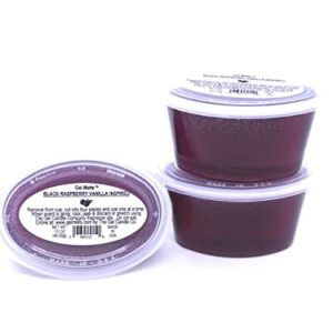 3 Pack of Sweet BLACK RASPBERRY VANILLA inspired aroma Long Lasting Gel Melts™ gel wax for Warmers and Burners PEEL, MELT, ENJOY