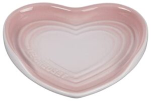 le creuset stoneware heart spoon rest, 5", shell pink