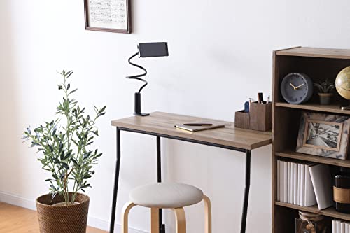 IRIS USA Modern Computer Office Desk Table with Matte Black Steel Frame, Wood