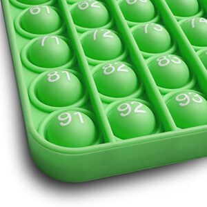 pop it numbers 100 sensory math manipulative (green) large educational consecutive number pop it. autism/adhd friendly classroom supply is perfect for home or any elementary classroom