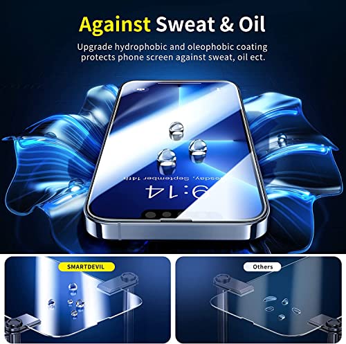 SmartDevil 3 Pack iPhone 13 Pro Max Screen Protector [6.7 inch], 2023 Update Tempered Glass and Camera Lens Protector [9H Protective] Case Friendly [6 Pack]