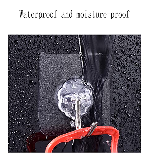 pinlun Sticky Hook Wall hook-20 Pieces of Heavy 22 lb (Maximum) Heavy Duty self-Adhesive Hook Waterproof and Oil Proof Transparent Hook Bathroom Shower Room Kitchen Hook