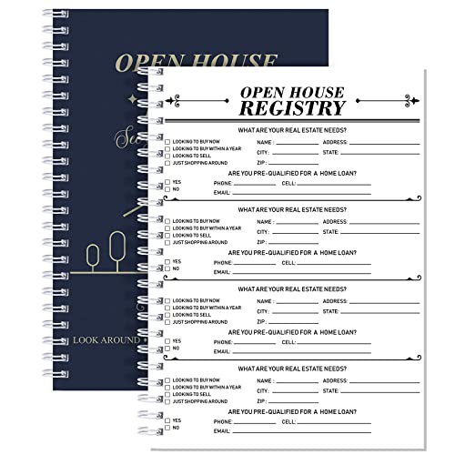 2 pieces Open House Visitor Register Guest Registry Sign Frosted Waterproof Cover with Thank You for Coming Tent Card for Real Estate Agent Supplies