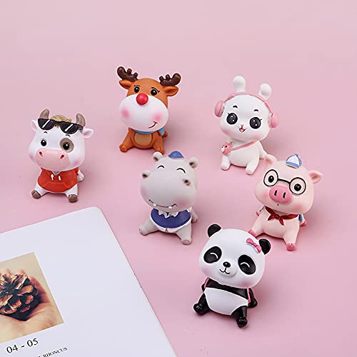 ihreesy Car Dashboard Decoration,Creative Cartoon Animal Car Shaking Head Animal Decoration Decoration Accessories Cute Car Adornment Accessories for Car Home Interior Decoration,Hippo