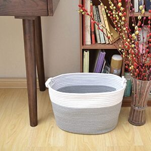 EEQEMG Household Clothes Toys Storage Basket Woven Clothes Laundry Basket Thread Convenient Space Saving Organizer (Color : Gray, Size : 42x31x29cm)