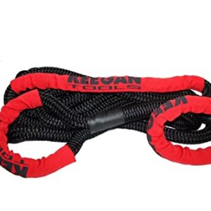 KEEGAN TOOLS 3/4" x 20' Kinetic Recovery Rope 16000lbs Breaking Strength Stretches Up to 30% in Length for Snowmobile, Off Road Rope for Jeep, Truck, Car, ATV, UTV, Tractor, Tow Strap, Recovery Strap