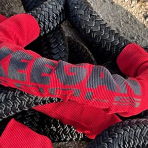 KEEGAN TOOLS 3/4" x 20' Kinetic Recovery Rope 16000lbs Breaking Strength Stretches Up to 30% in Length for Snowmobile, Off Road Rope for Jeep, Truck, Car, ATV, UTV, Tractor, Tow Strap, Recovery Strap