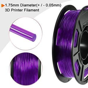 MECCANIXITY 1.75mm Filament TPU Purple 0.25KG Dimensional Accuracy +/- 0.05mm for 3D Printer