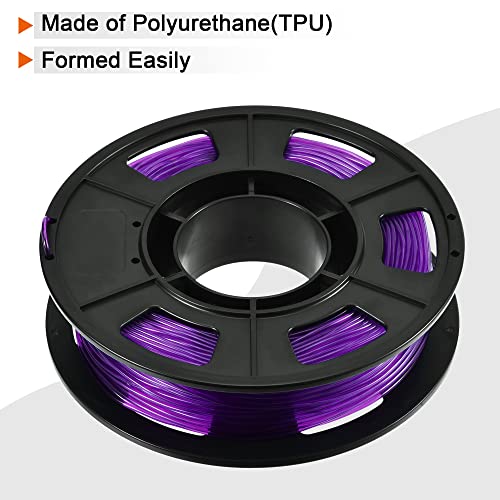 MECCANIXITY 1.75mm Filament TPU Purple 0.25KG Dimensional Accuracy +/- 0.05mm for 3D Printer