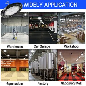 OSTEK 240W UFO LED High Bay Light, 38400LM 5000K Commercial Bay Lighting, 1-10V Dimmable, LED High Bay Area Light for Garage Workshop Warehouse (950W MH/HPS Equiv.) 277-480V, ETL DLC Listed