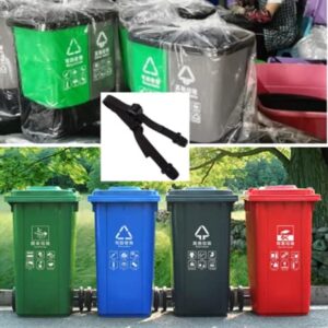 BRYHZKCM Adjustable Dustbins Secure Lock Straps, Outdoor Trash Can Strap Lock for Litter Prevention – Trash Can Locks for Animals, Squirrels, Dogs, Raccoons