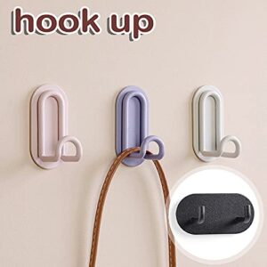 VALINK Adhesive Hooks Heavy Duty Stick On Wall Towel Hooks, Metal Adhesive Hooks Wall Mount Punch Free Decorative Towel Key Holder for Entryway Door Bathroom Kitchen