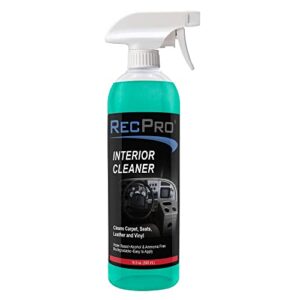 recpro rv interior cleaner | furniture cleaner, seat cleaner, fabric cleaner | cleans carpets, seats, leather, upholstery and vinyl (interior cleaner only)