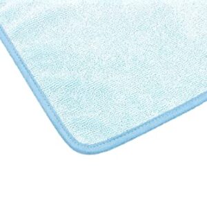 The Rag Company - Premium FTW - Professional Korean 70/30 Blend Microfiber Glass Cleaning Towels, Windows, Mirrors, Stainless Steel, Polished Surfaces; Streak-Free, 16in x 16in, Light Blue (3-Pack)