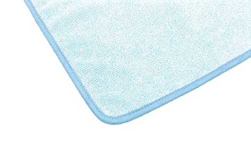 The Rag Company - Premium FTW - Professional Korean 70/30 Blend Microfiber Glass Cleaning Towels, Windows, Mirrors, Stainless Steel, Polished Surfaces; Streak-Free, 16in x 16in, Light Blue (3-Pack)