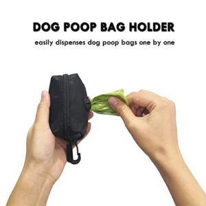 (2 Pack) Dog Poop Bag Holder, Poop Bag Holders for Leashes, CAKOVANO Pet Dog Waste Bag Dispenser Leash Attachment – Fits Any Dog Leash – Includes 2 Pack Poop Bag Dispenser & 4 Free Rolls of Poop Bags