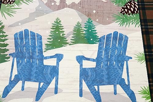 Jellybean Moutain View Olivia's Home Accent Rug Winter Snow Themed Rug 22" x 32"