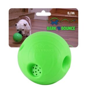 bark n bounce: the interactive dog toy ball that bounces and laughs, engaging your dog's natural instincts | small/medium 3.75in | dogs 30lbs and under