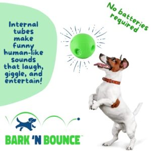 Bark N Bounce: The Interactive Dog Toy Ball That Bounces and Laughs, Engaging Your Dog's Natural Instincts | Small/Medium 3.75in | Dogs 30lbs and Under