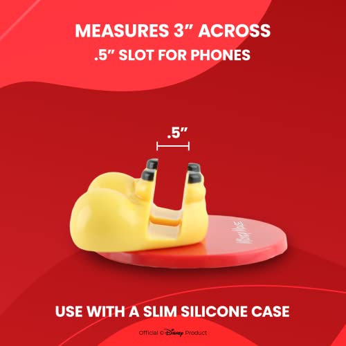 Disney Mickey Mouse Feet Cell Phone Stand with Bonus Decal Sticker- Cell Phone Holder for Home/Office-Universal Desk Phone Stand Compatible with Android/iPhone and More- Red