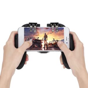 smartphone gamepad, durable black mobile gaming handle convinient for smartphone for phones