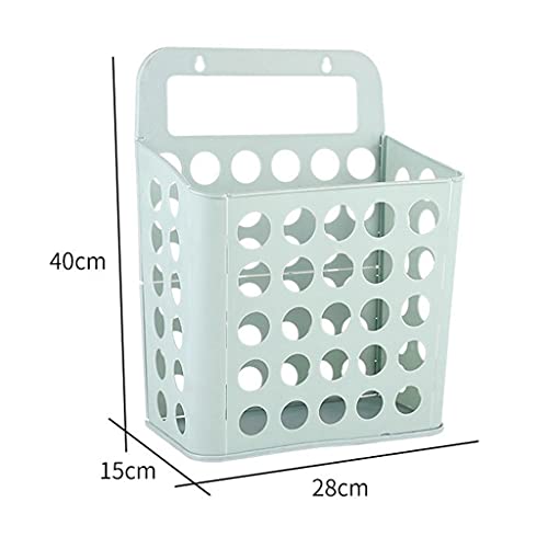 EEQEMG Laundry Storage Basket Punch- Free Foldable Wall Hanging Dirty Clothes Storage Basket Dirty Clothes Hamper Bathroom Supplies (Color : C, Size : One Size)