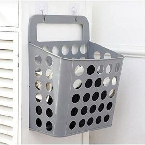 eeqemg laundry storage basket punch- free foldable wall hanging dirty clothes storage basket dirty clothes hamper bathroom supplies (color : c, size : one size)
