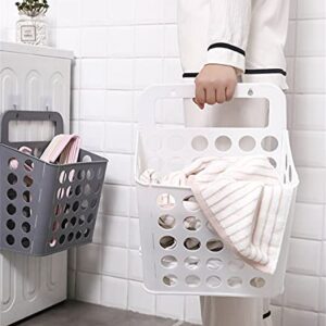 EEQEMG Laundry Storage Basket Punch- Free Foldable Wall Hanging Dirty Clothes Storage Basket Dirty Clothes Hamper Bathroom Supplies (Color : C, Size : One Size)