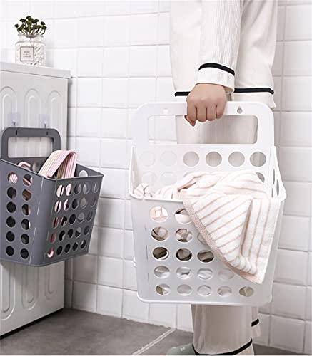 EEQEMG Laundry Storage Basket Punch- Free Foldable Wall Hanging Dirty Clothes Storage Basket Dirty Clothes Hamper Bathroom Supplies (Color : C, Size : One Size)