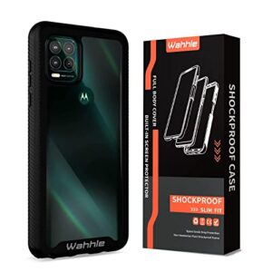 wahhle Compatible with Moto G Stylus 5G Case, Built in Screen Protector Full Body Shockproof Slim Fit Bumper Protective Phone Cover for Motorola G Stylus 5G Men Women-Black/Clear