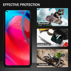 wahhle Compatible with Moto G Stylus 5G Case, Built in Screen Protector Full Body Shockproof Slim Fit Bumper Protective Phone Cover for Motorola G Stylus 5G Men Women-Black/Clear