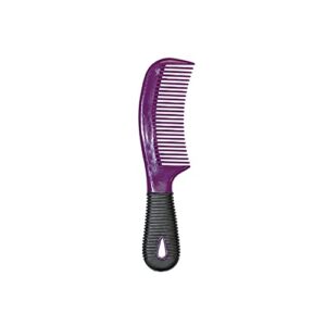 new the epic animal rubber grip mane/tail comb purple