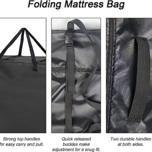 Joymo Folding Mattress Storage Bag for 6" Queen, Waterproof Foldable Mattress Cover for Moving, Heavy Duty Dustproof Floor Mattress Carry Case (28"x61"x18")