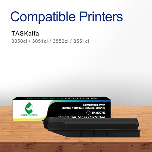 GREENRHINO Compatible Toner Cartridge Replacement for Kyocera TK-8307K (1T02LK0US0) TASKalfa 3050ci 3051ci 3550ci 3551ci (Black, 1-Pack)