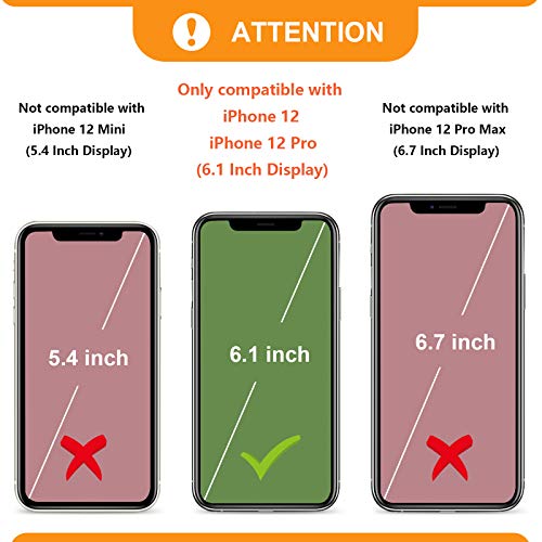 Bocasal Crossbody Wallet Case for iPhone 12/12 Pro with Card Holder,Zipper Card Slot Protector Shockproof Purse Cover with Removable Cross Body Strap 6.1 Inch(Brown)
