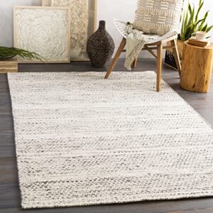 mark&day area rugs, 8x10 marie modern cream area rug, white/black carpet for living room, bedroom or kitchen (8' x 10')