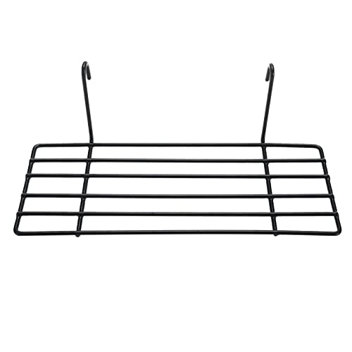 Yaegoo 8 Pack Grid Wall Shelves, Wire Straight Shelf with Hooks, Hanging Shelf for Wall Grid Panel, Wall Organizer for Home Supplies, 9.8" L x 3.9" D