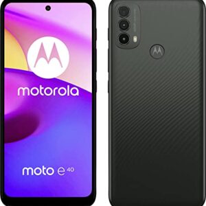 Motorola Moto e40 Dual-SIM 64GB ROM + 4GB RAM (GSM Only | No CDMA) Factory Unlocked 4G/LTE Smartphone (Black) - International Version