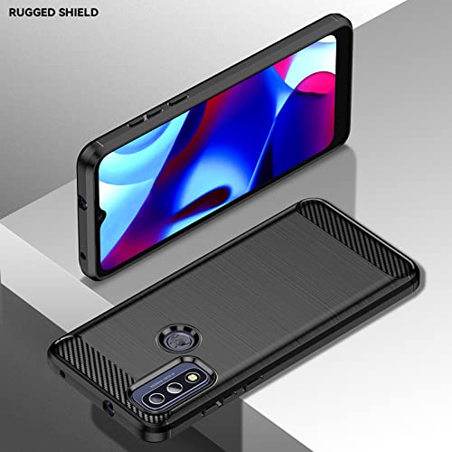 M MAIKEZI Compatible with Motorola Moto G Pure Case with HD Screen Protector Fashion Non-Slip Shock-Absorption Flexible TPU Bumper Soft Rubber Protective Phone Case Cover for Moto G Pure, Black