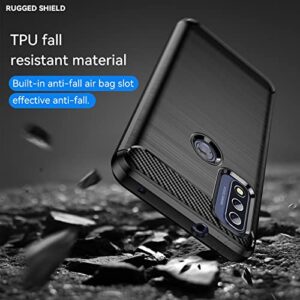 M MAIKEZI Compatible with Motorola Moto G Pure Case with HD Screen Protector Fashion Non-Slip Shock-Absorption Flexible TPU Bumper Soft Rubber Protective Phone Case Cover for Moto G Pure, Black