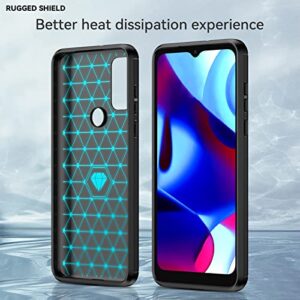 M MAIKEZI Compatible with Motorola Moto G Pure Case with HD Screen Protector Fashion Non-Slip Shock-Absorption Flexible TPU Bumper Soft Rubber Protective Phone Case Cover for Moto G Pure, Black