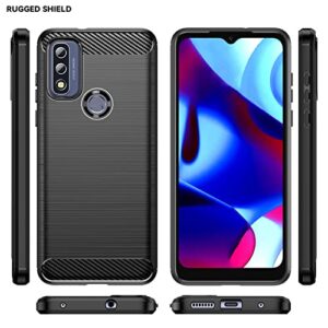 M MAIKEZI Compatible with Motorola Moto G Pure Case with HD Screen Protector Fashion Non-Slip Shock-Absorption Flexible TPU Bumper Soft Rubber Protective Phone Case Cover for Moto G Pure, Black