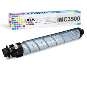made in usa toner compatible replacement for ricoh lanier savin im c3000, im c3500, 842251 (black, 1 cartridge)